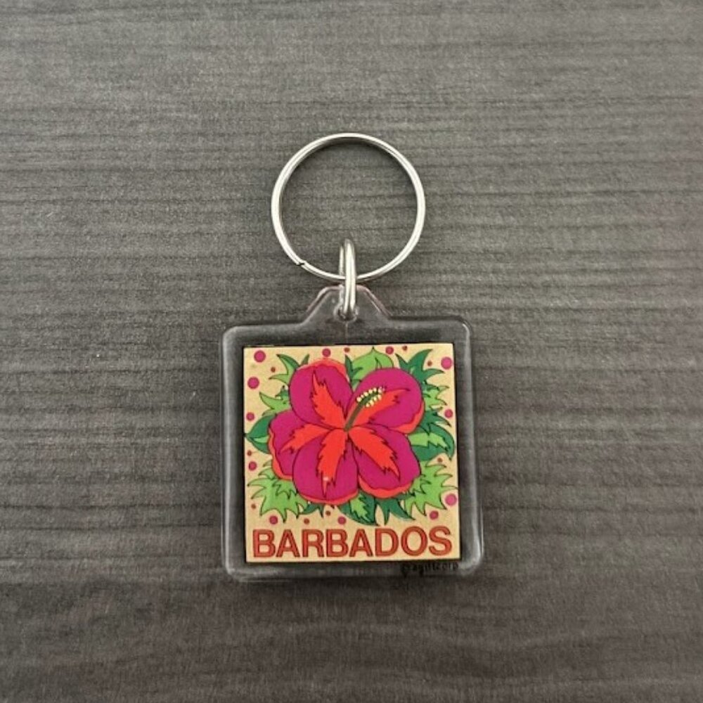 Barbados Hibiscus Keychain